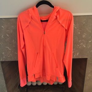 Lululemon Pink/Orange Rain Jacket Ruffle Sz 8